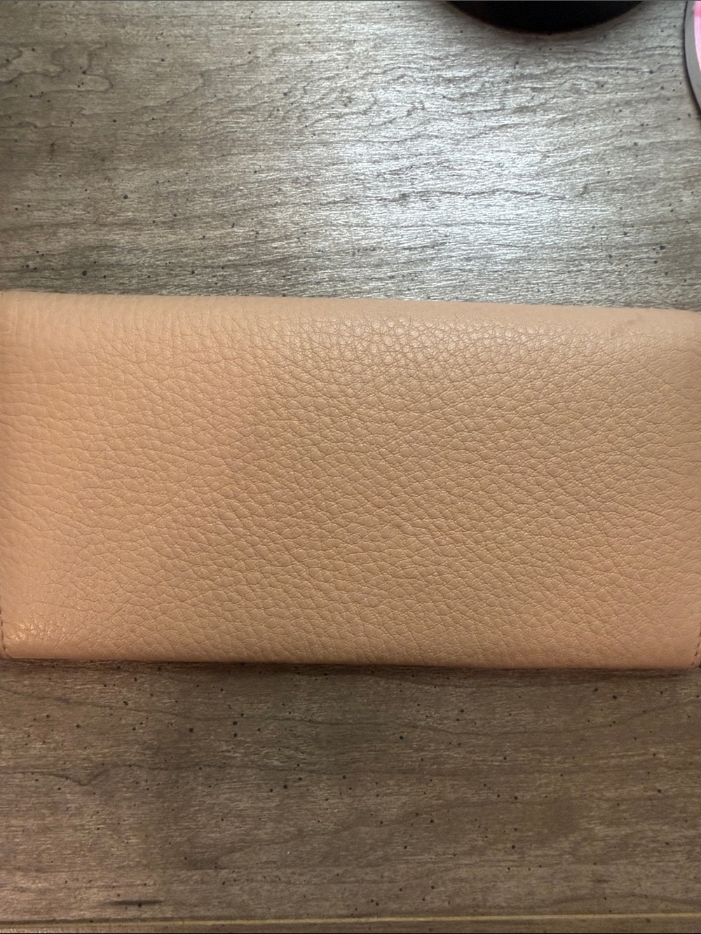 Tory Burch Blush Leather Continental Wallet with Logo - Picture 8 of 10